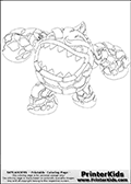 Crusher Skylander Coloring Page