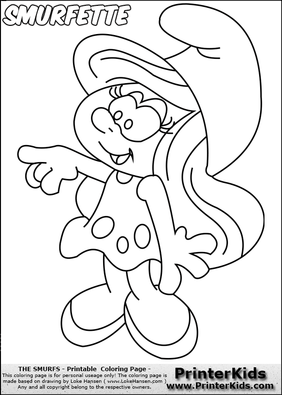 Mushroom Smurf Coloring Pages